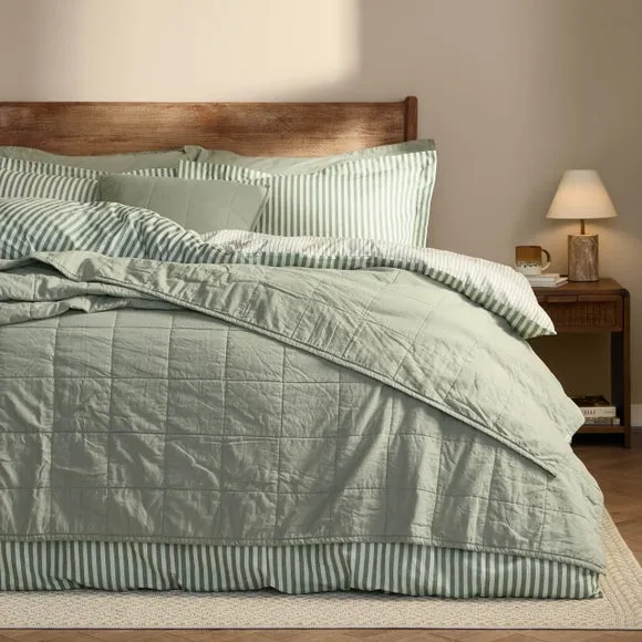Yard Hebden Washed Cotton Bedspread