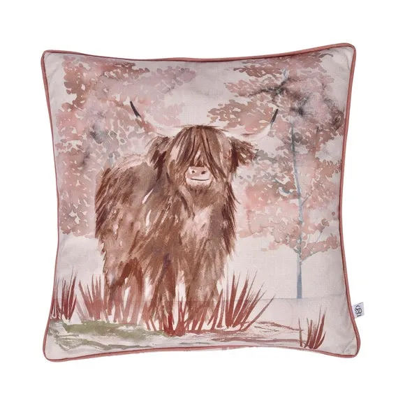 Dreams & Drapes Hanson Highland Cow Square Cushion 3