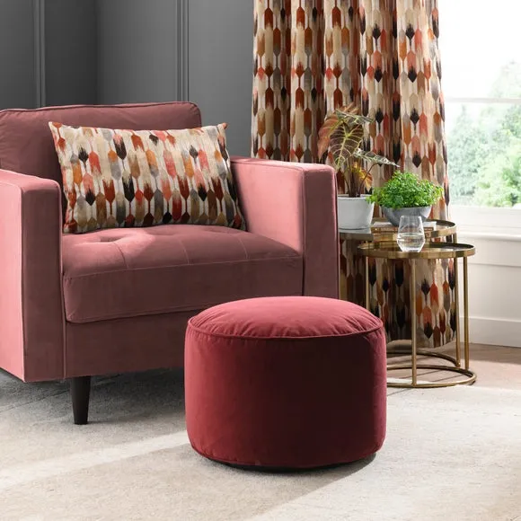 Eliza Velvet Pouffe 1