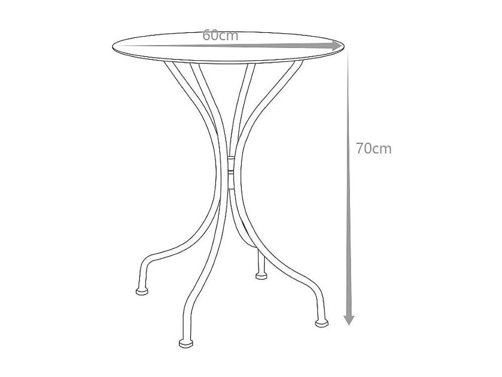 Vente-unique Round Metal Garden Table D.60Cm - Almond Green - MIRMANDE By MYLIA 6
