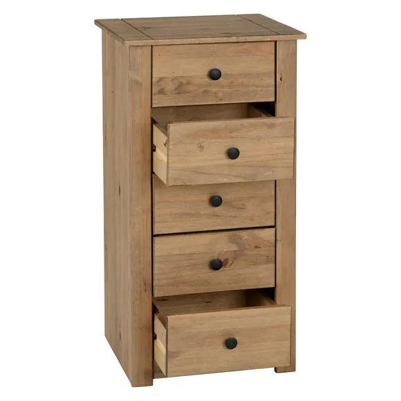 Panama 5 Drawer Chest, Pine 3