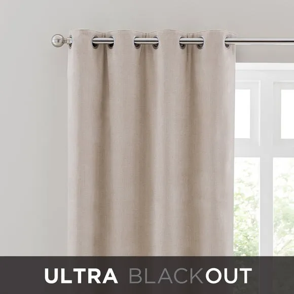 Chenille Ultra Blackout Eyelet Curtains 1