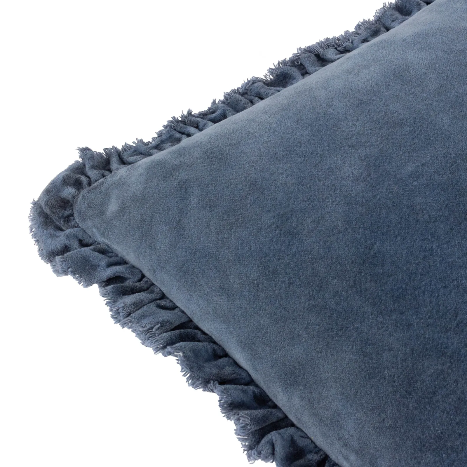 Yard Bertie 100% Cotton Velvet Cushion in Dark Blue 5