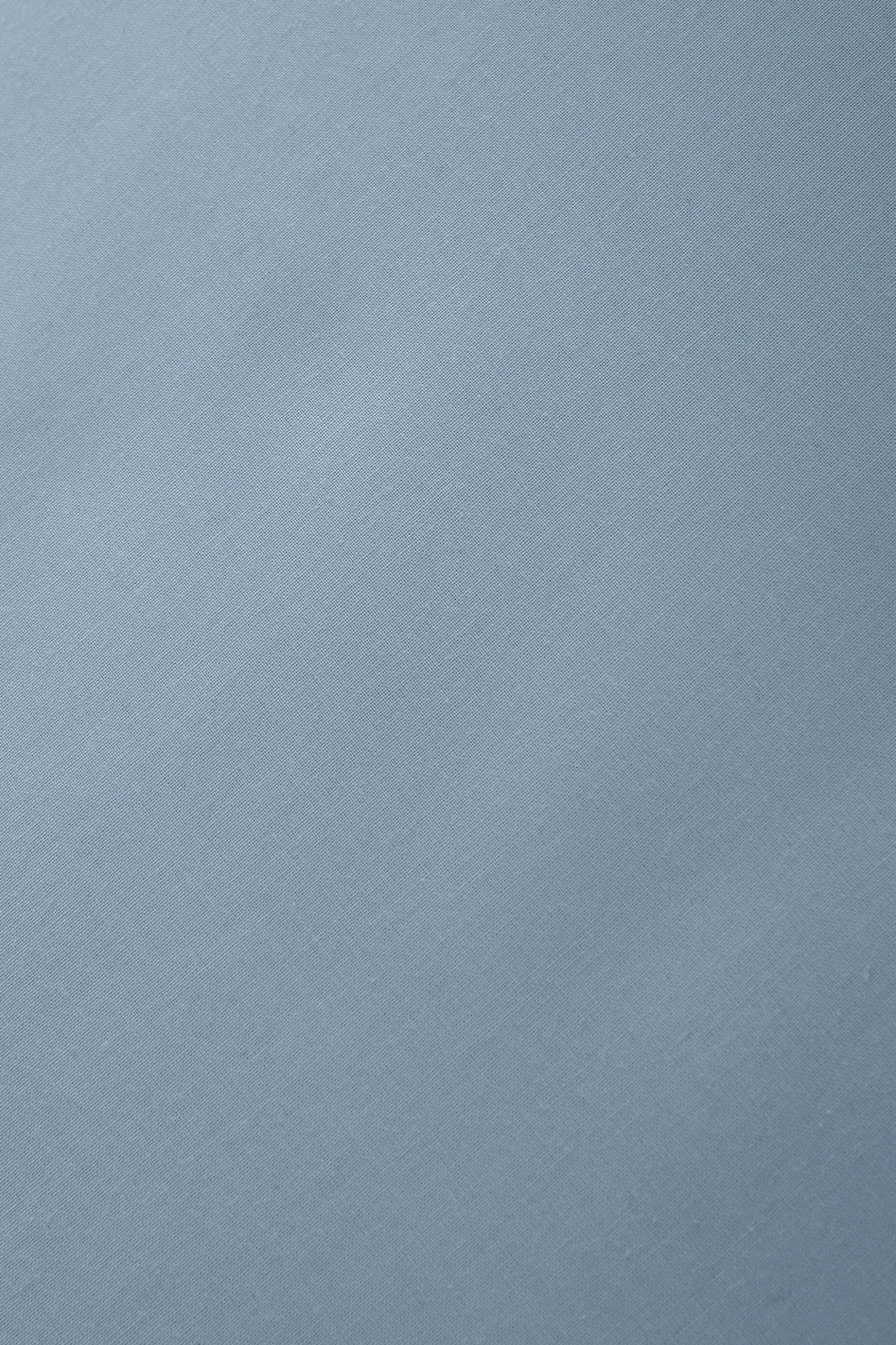 Bianca 200 Thread Count Cotton Percale 32cm Depth Sheet in Blue 4