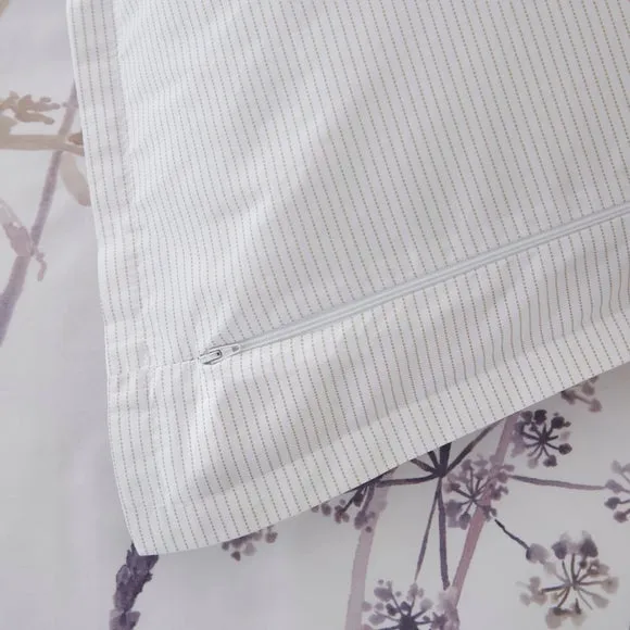 Dorma Purity Meadow Mauve 100% Cotton Oxford Pillowcase Pair 4