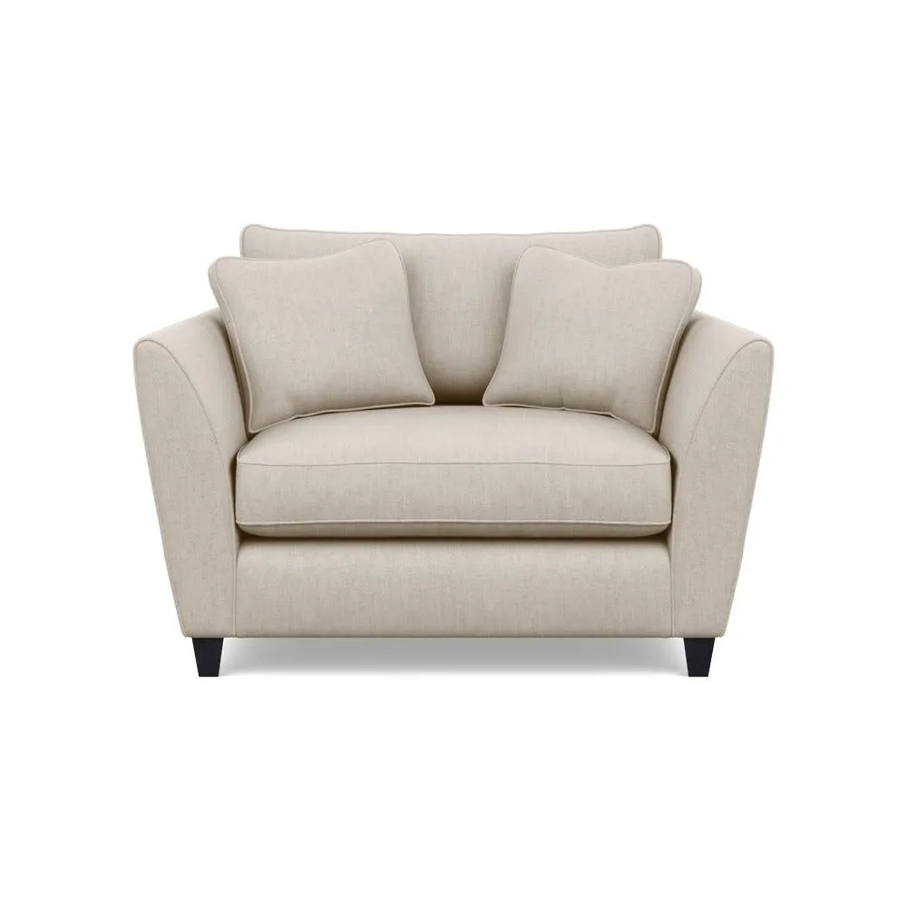 Heal's Torino Loveseat Broad Weave Putty Black Feet 2