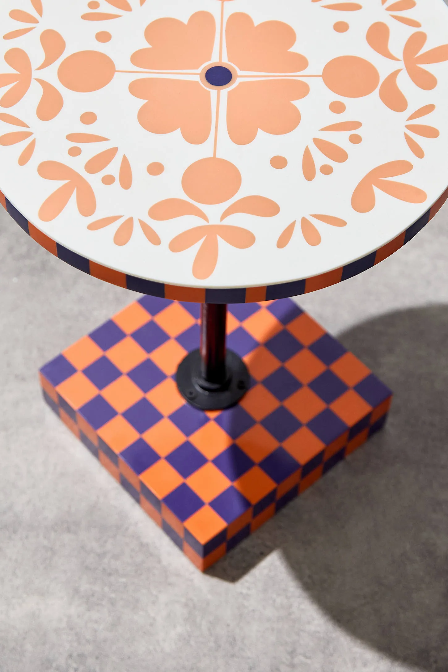 Tiled Resin Side Table - Pink 2