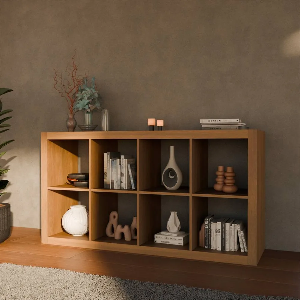 sweeek 4-level Bookshelf With 8 Compartments in Brown 6