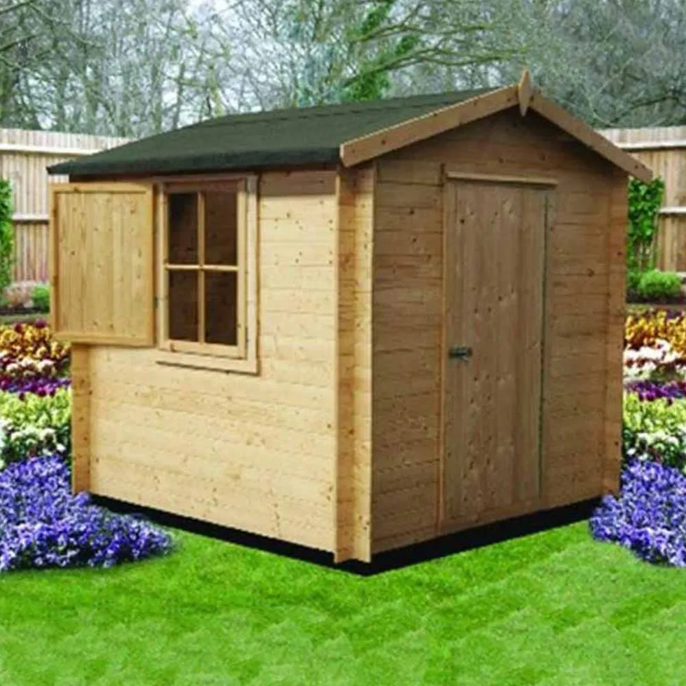 Shires Camelot 19 mm Log Cabin 10 x 10 Feet in Brown