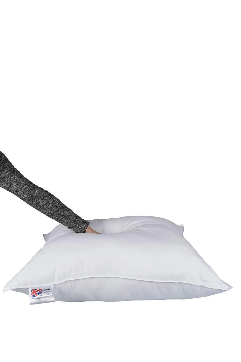 Homescapes Duck Feather & Down Euro Continental Square Pillow Pair - 80cm x 80cm in White 3