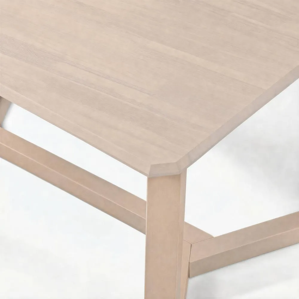 FurnitureboxUK Lulworth Whitewashed Wood Dining Table 4 Cream Beaumont Chairs 5