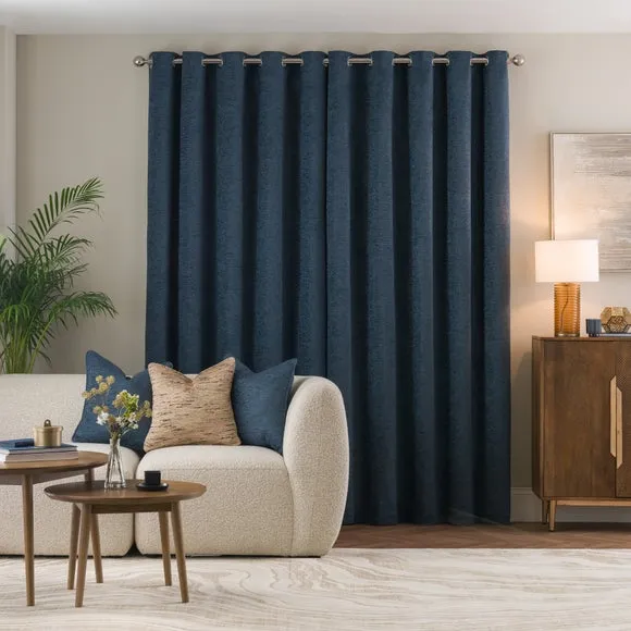 Textured Chenille Eyelet Curtains 4