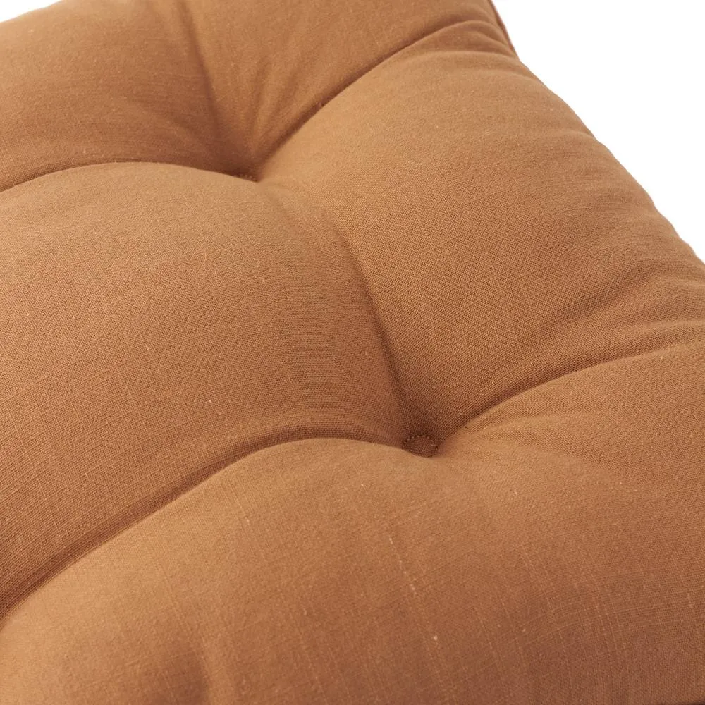 Yard Slub Cotton 2-Pack Plain Indoor/Outdoor Seat Pads in Amber 5