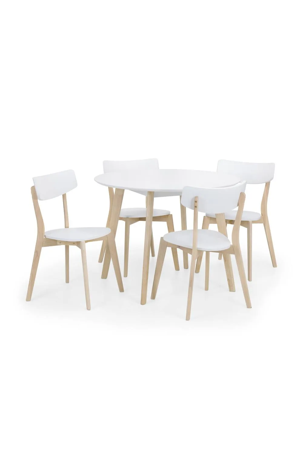 Julian Bowen Casa Round 4 Seater Dining Table in White 5