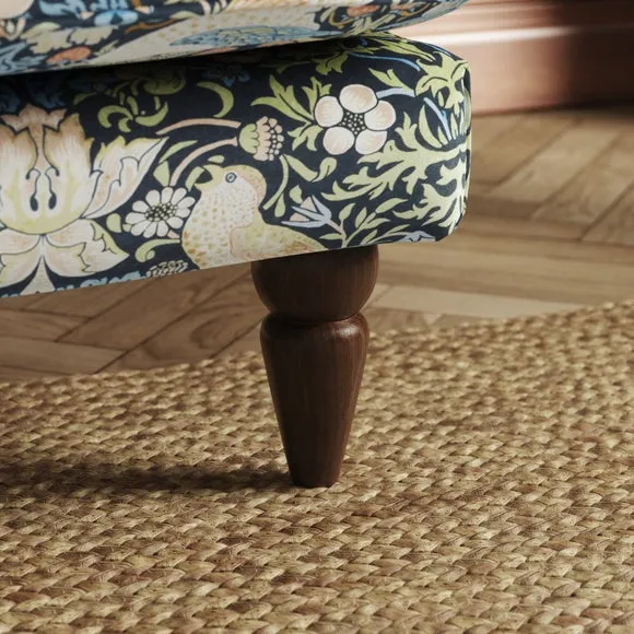 Jolene William Morris Strawberry Thief Print Velvet 2 Seater Sofa 5