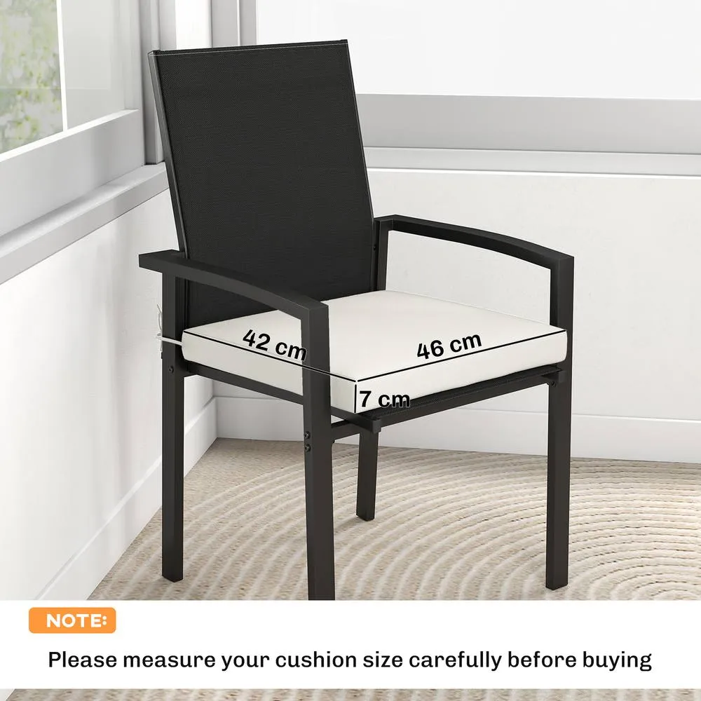 OUTSUNNY Seat Cushions with Machine Washable Cover in Cream 3