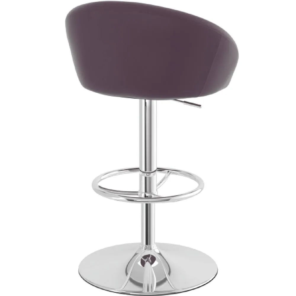 netfurniture Tuscany Purple Kitchen Breakfast Bar Stool Padded Seat Height Adjustable 4