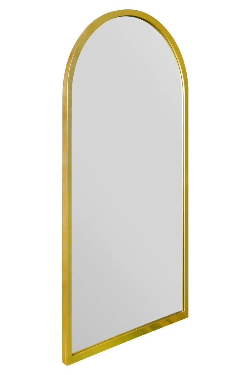 MirrorOutlet Gold Metal Framed Arched Garden Wall Mirror 47" X 23.5" (120 X 60CM) 4