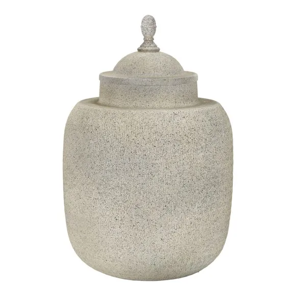 Raj Hammered Metal Urn Vase with Lid 4