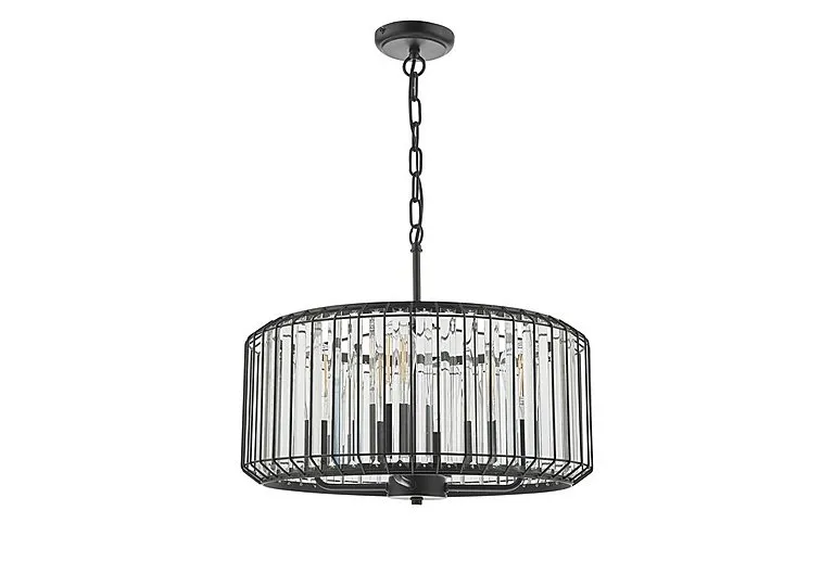 Naeva Satin 4 Light Pendant Black