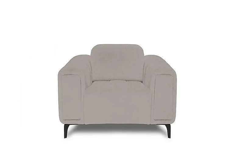 Elphaba Fabric Chair with Storage Arms - Opulence Silver