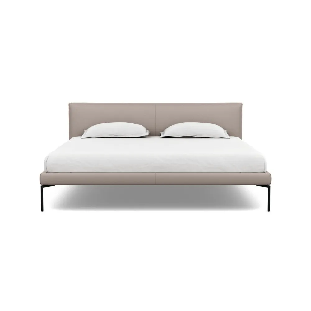 Heal's Matera Bedstead Super King Leather Grain Light Grey 060 1