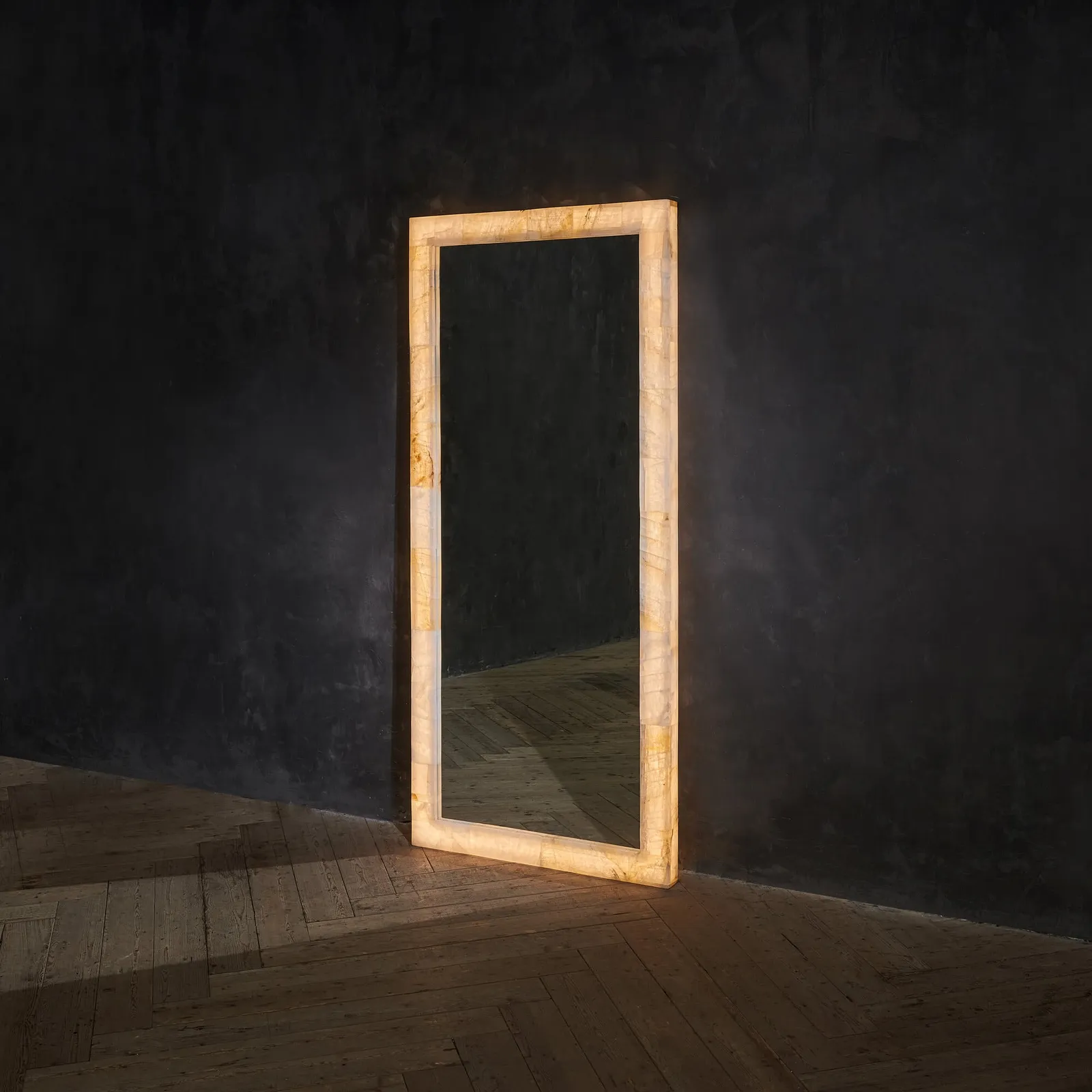 Timothy Oulton Frozen Tall Mirror 220Cm, Square, Neutral | Barker & Stonehouse 3