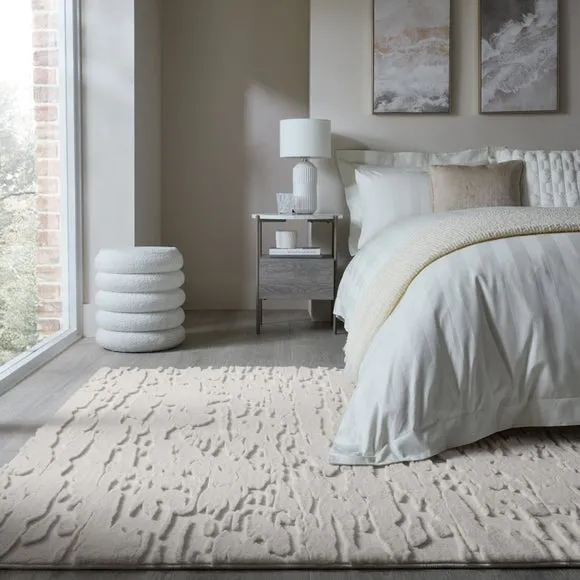 Adina Faux Fur Abstract Luxe Rug 1