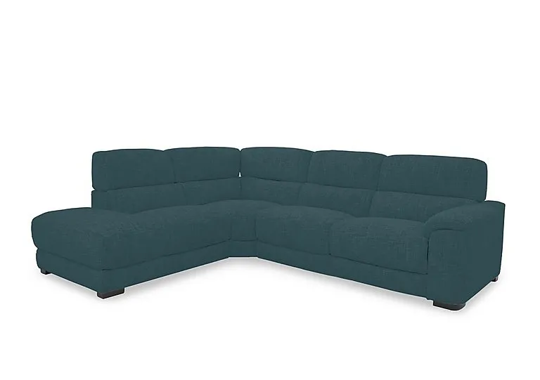 Nova Fabric Left Hand Facing Chaise End Sofa - Peacock