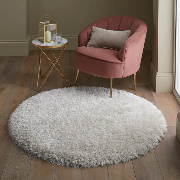 Jewel Shaggy Round Rug 1