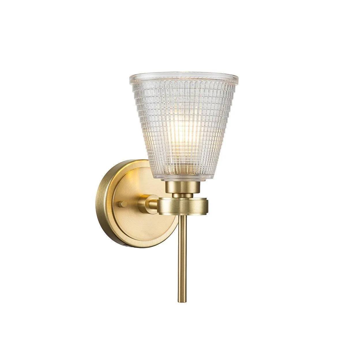 Netlighting Gunnislake Wall Lamp Brushed Brass IP44 in Yellow