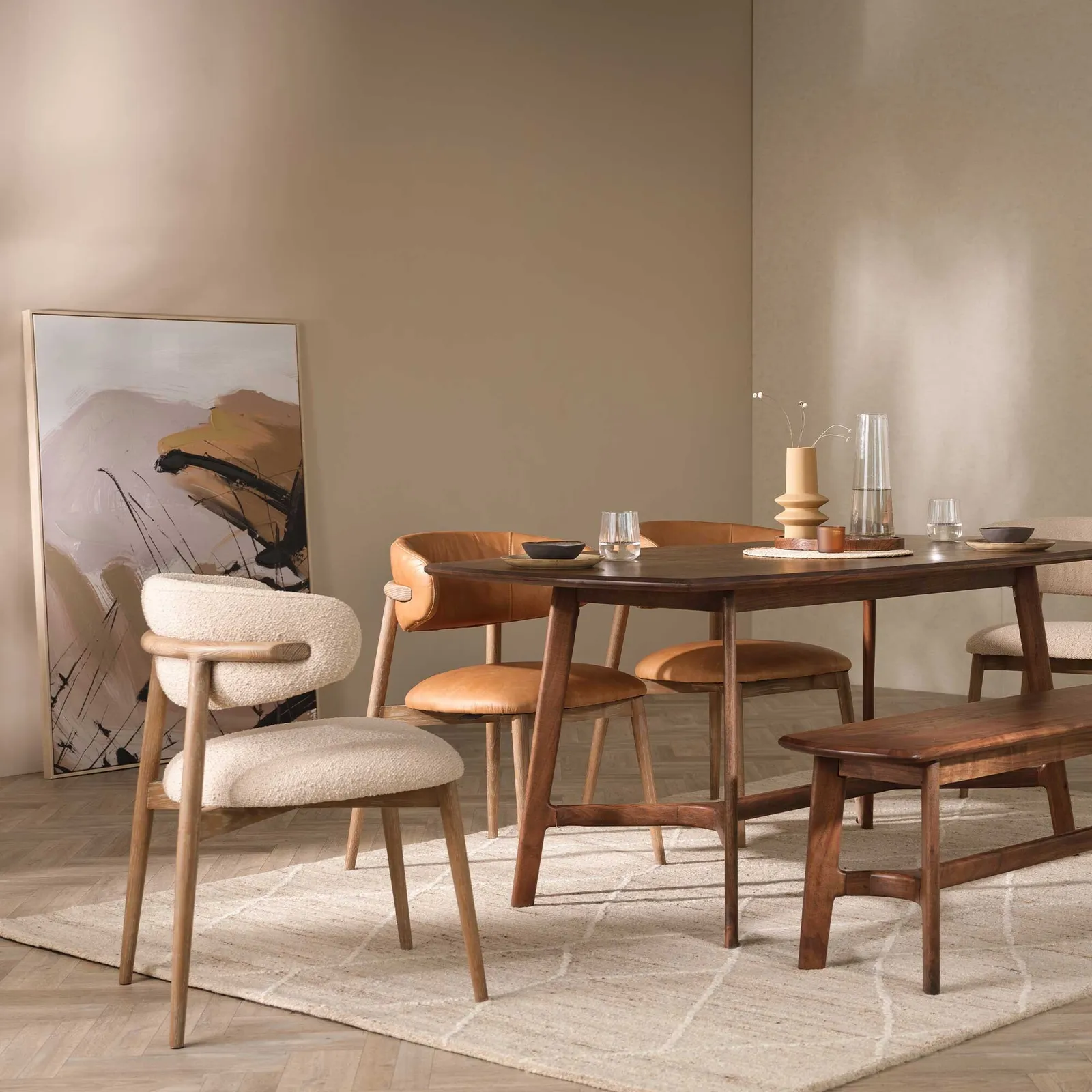 Lexa Dining Chair, Brown Leather | Barker & Stonehouse 3