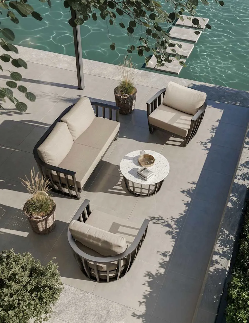 Royalcraft Lucca 5 Seater Garden Lounge Set Black