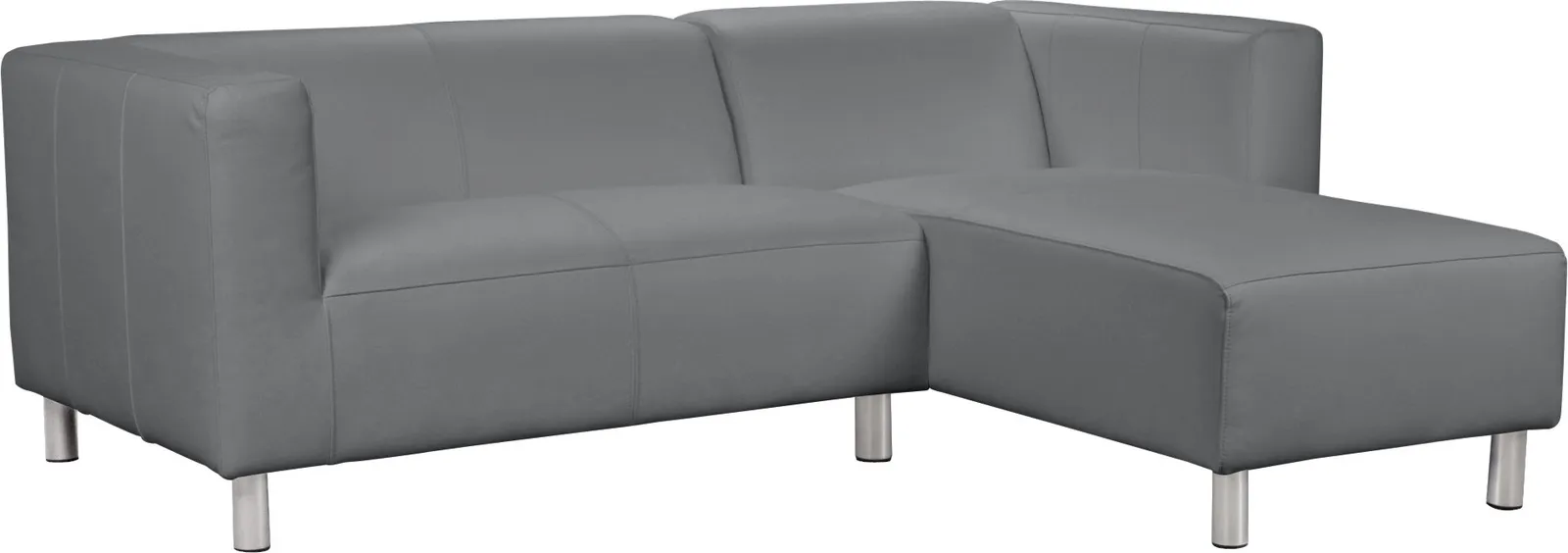 Argos Home Moda Right Corner Faux Leather Sofa - Grey