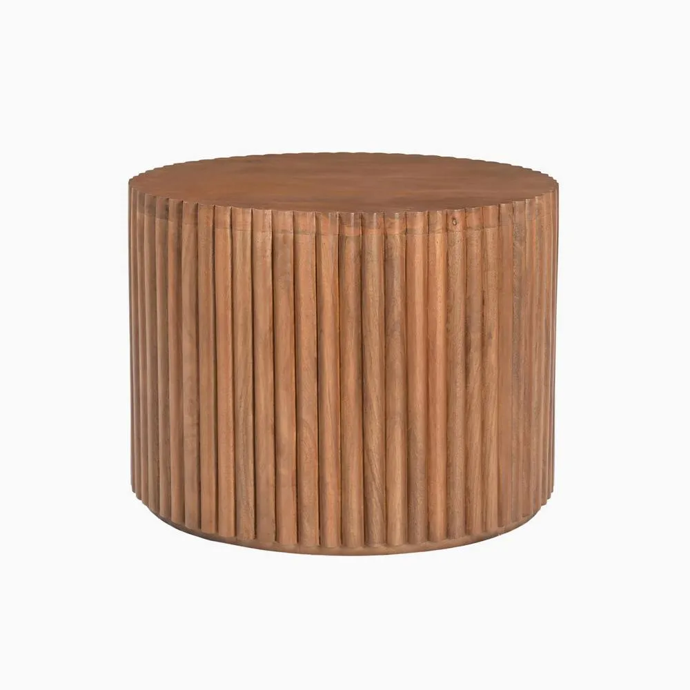 FurnitureboxUK Hood Round Walnut Wood Coffee Table 2
