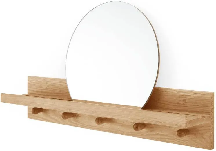 Penn Wall Shelves and Mirror, Oak
