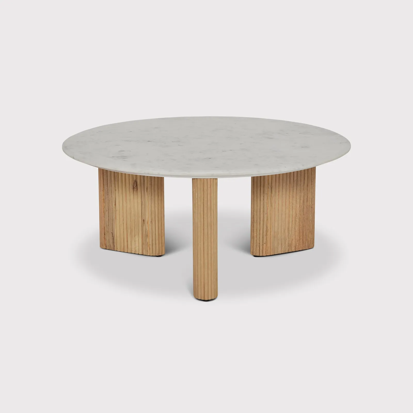 Fuji Coffee Table, Round, Neutral Wood | Barker & Stonehouse