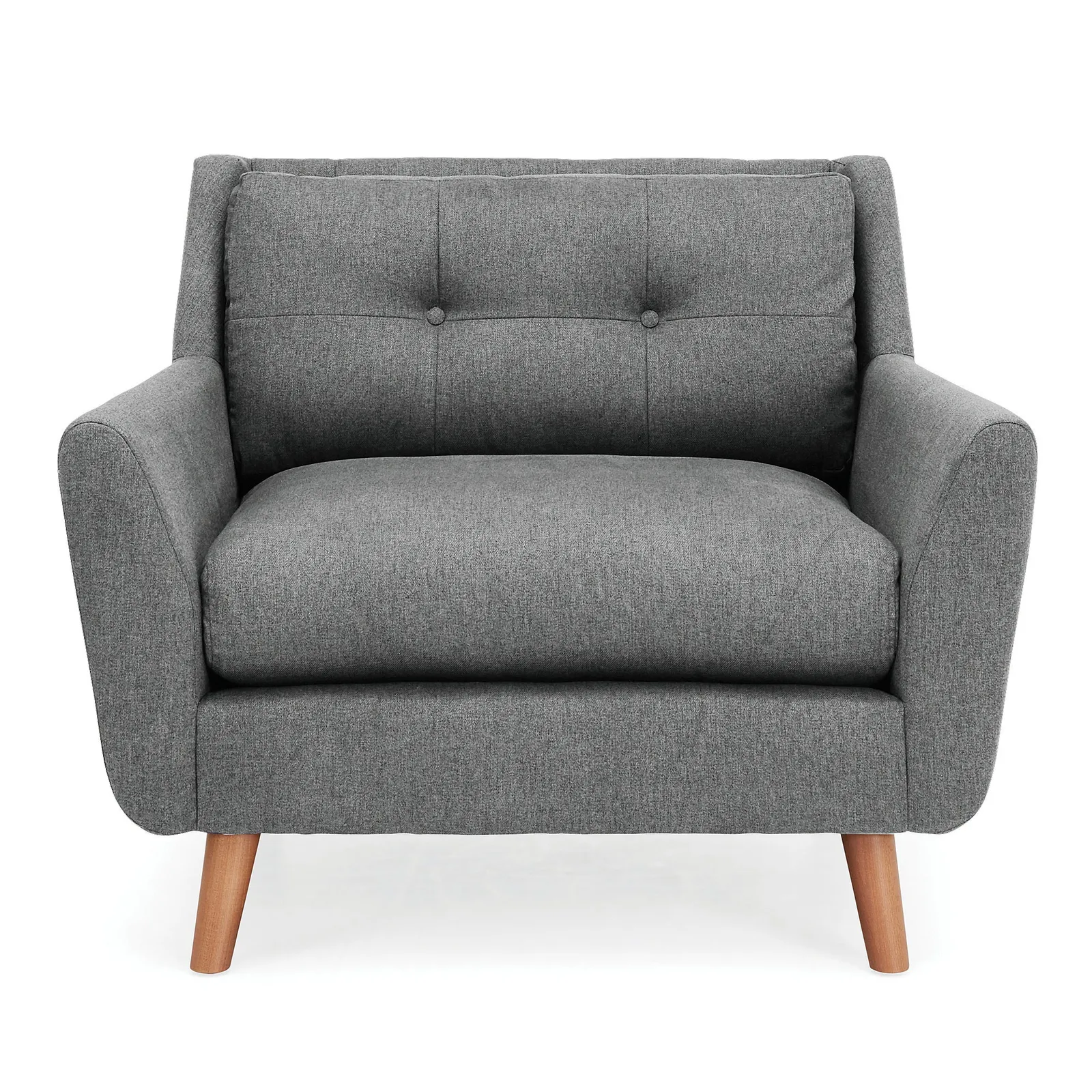 Halston Fabric Snuggle Chair Grey