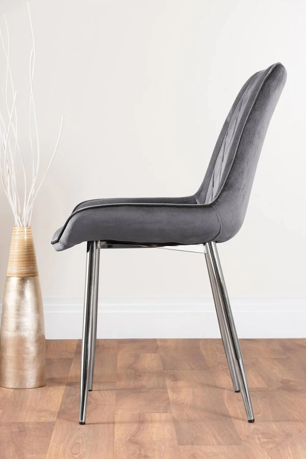 FurnitureboxUK Novara 120cm Round Dining Table & 4 Pesaro Chairs in Grey 6