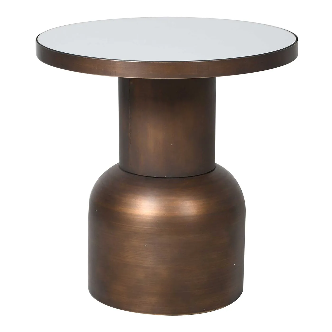 Large Burnished Metal Side Table