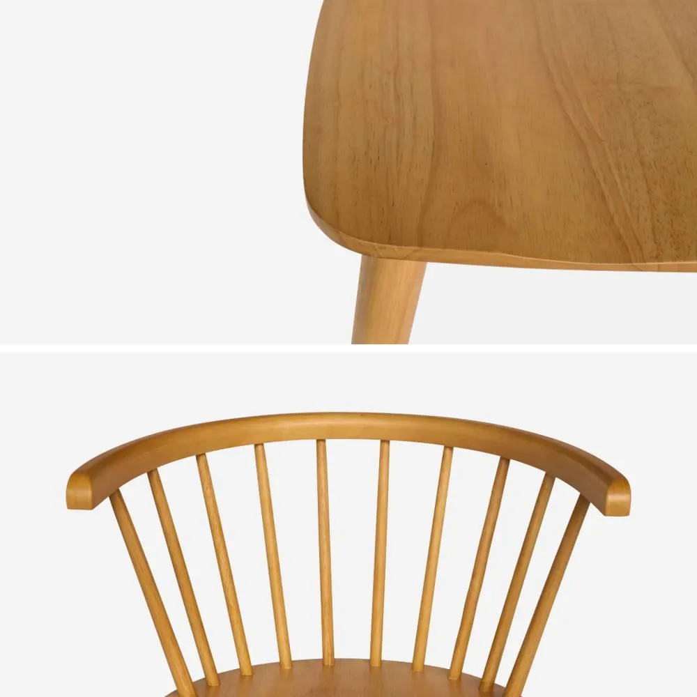 sweeek Set Of 4 Wooden & Plywood Chairs in Light Brown 4