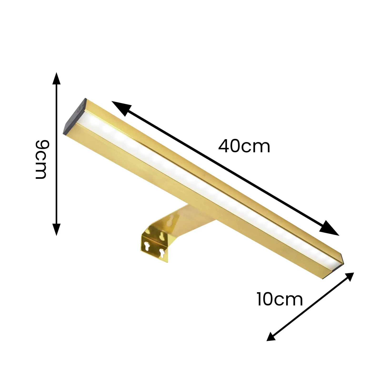 ValueLights Ryle Rechargeable Easy Fit Wall Touch Single Light Fitting in Gold 5