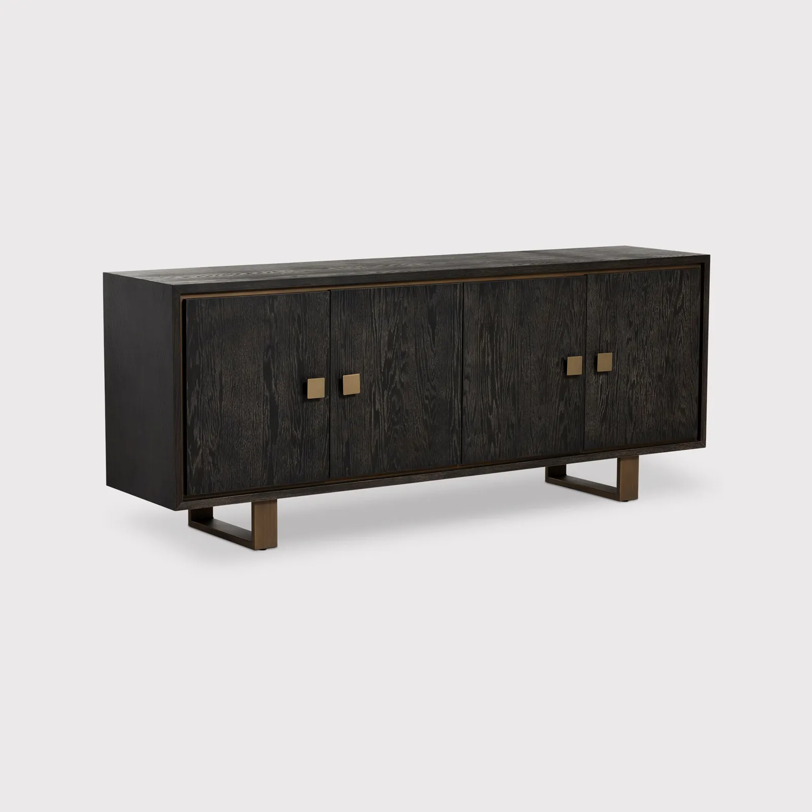 Cantha 4 Door Sideboard, Brown Oak | Barker & Stonehouse