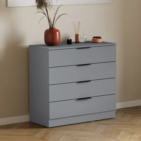 Return - Hayes 4 Drawer Chest, Grey