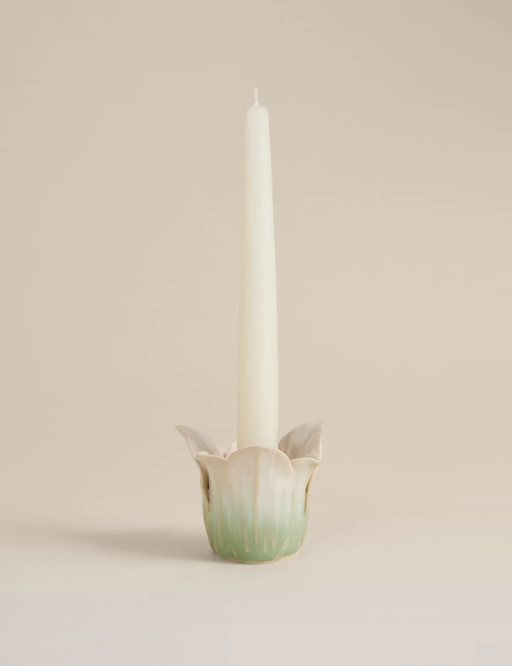 M&S Handkerchief Petal Ceramic Candle Holder Multi