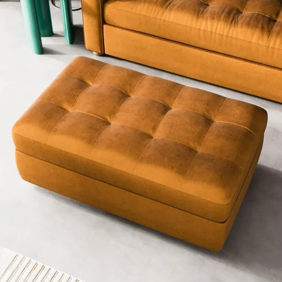 Zoe II Velvet Storage Footstool 4