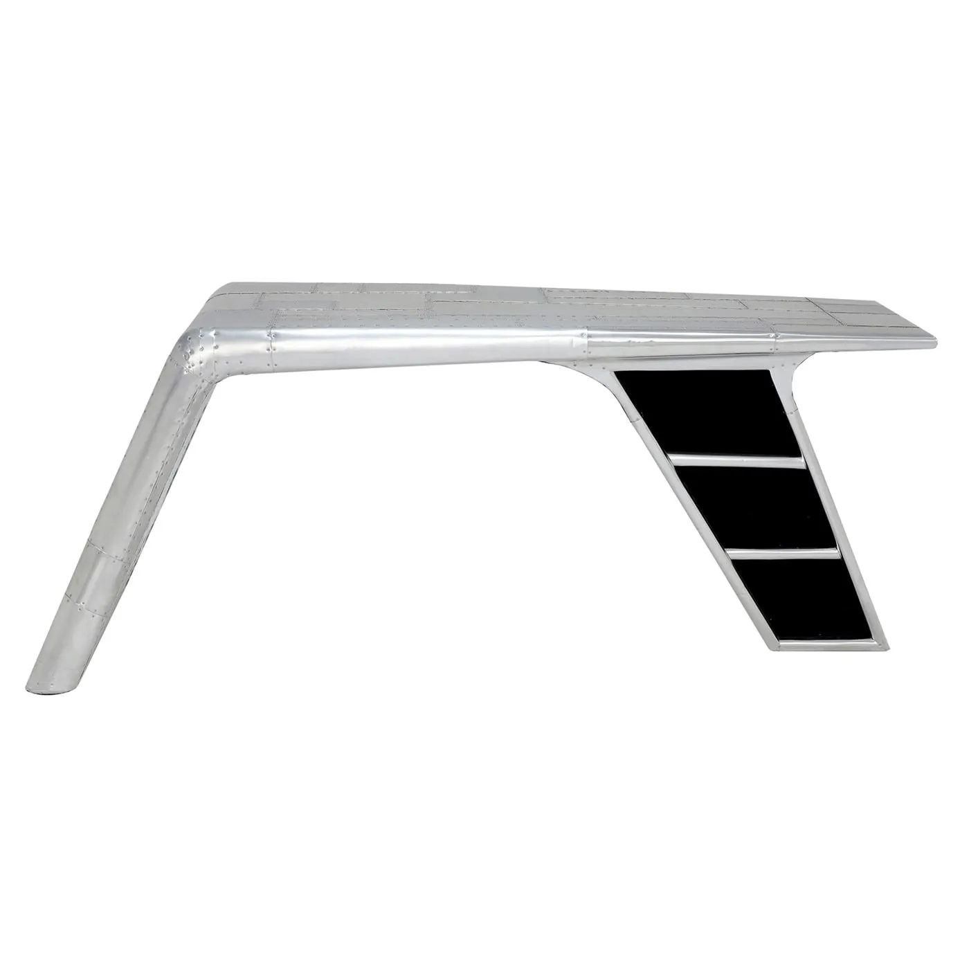 Timothy Oulton Aviator Blackhawk Valkyrie Desk, Silver Metal | Barker & Stonehouse 3