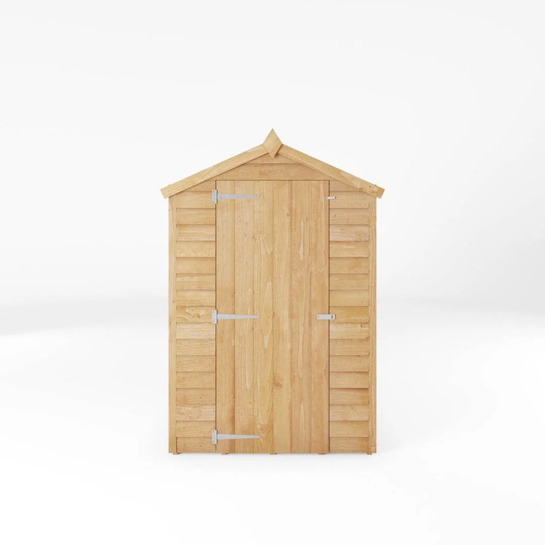 Mercia 6 x 4 Feet Overlap Apex Shed - L181.8 x W131.8 x H185.5 cm - Brown 2