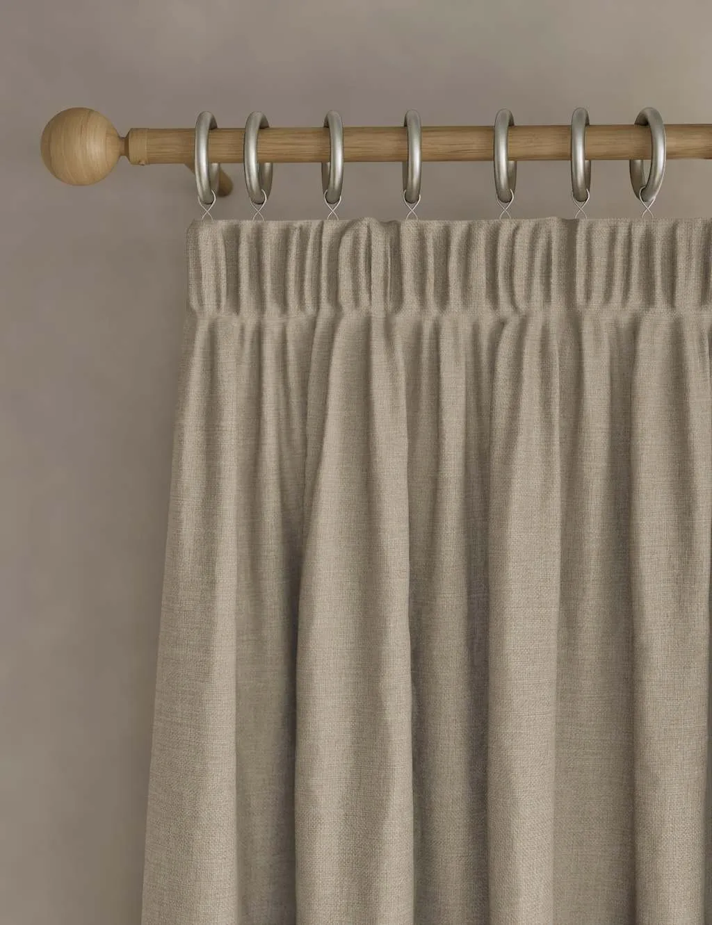M&S Isabelle Pencil Pleat Blackout Curtains Champagne