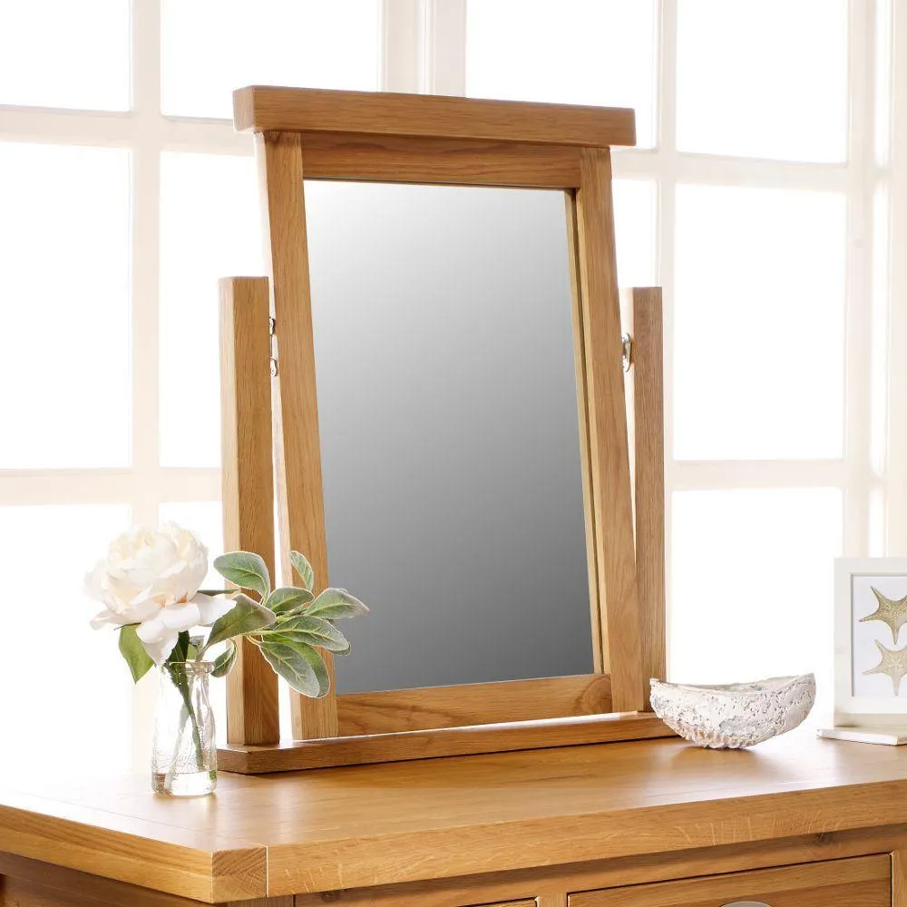 Woburn Oak Wooden Mirror